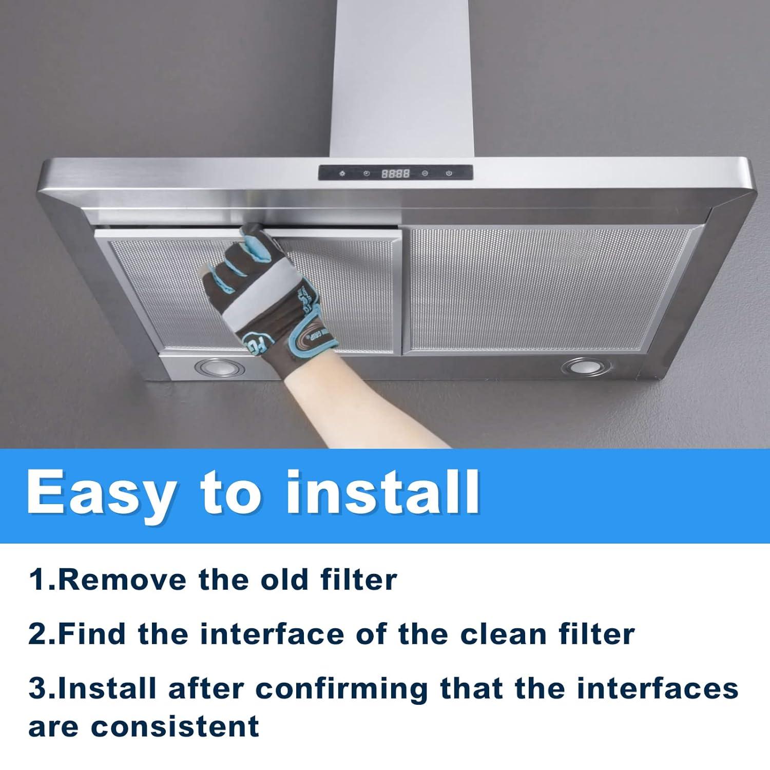 AMI PARTS Broan Range Hood Filter BPS1FA30 Aluminum Grease Filter Compatible with Broan Range Hood-11-3/4" X 14-1/4" X 3/8"(3pcs)