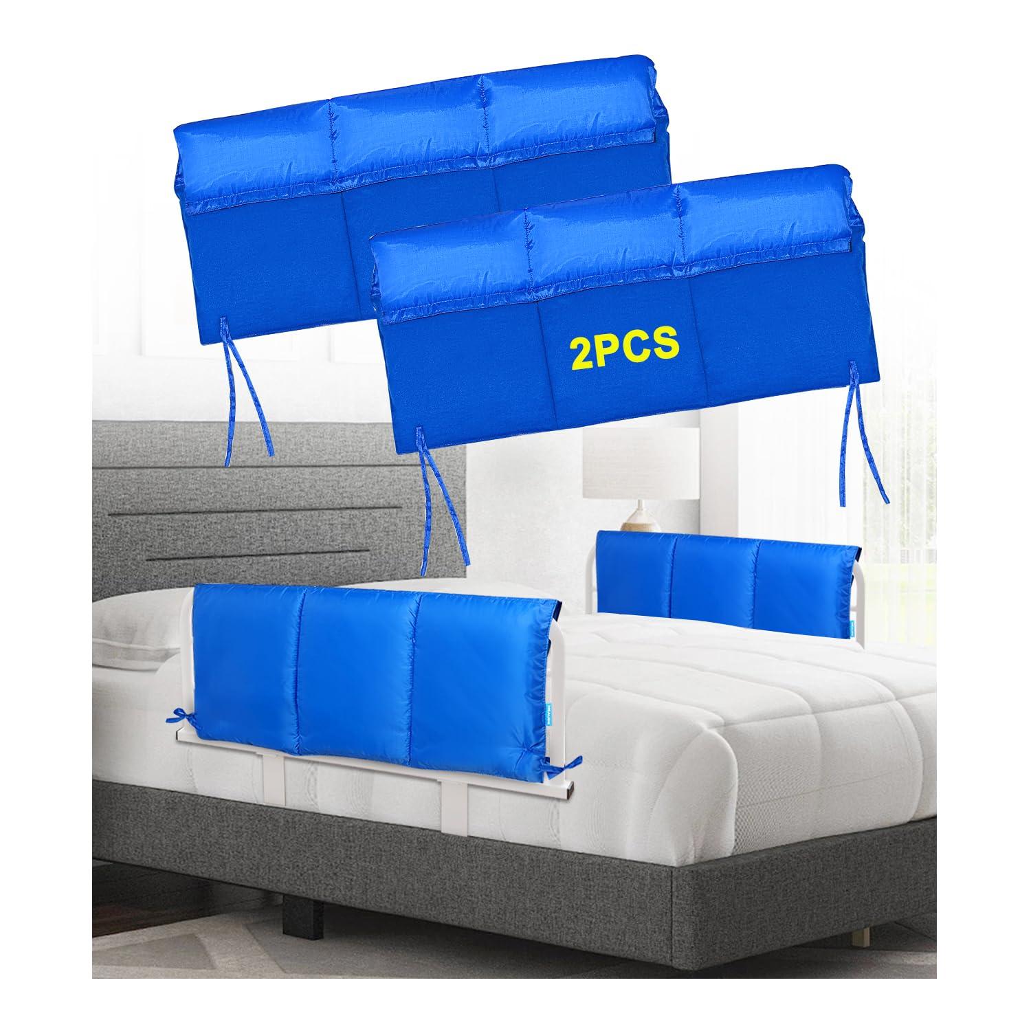 Bed Rail Covers for Hospital Bed Elderly Adults Bumper Seniors Guard Rail Bumpers Pads Bed Protector Side Padded Cover Bed Rail Padding Rails Not Included, Padded Cover Only (32x12inch, 2 PCS)