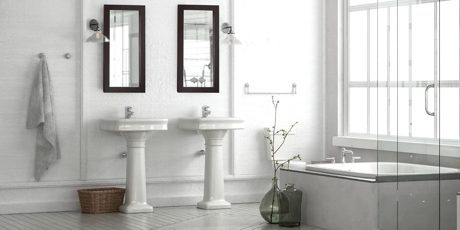 Design House 16" x 5" x 30" Wall Mounted 1-Door Mirrored Bathroom Medicine Cabinet, Espresso