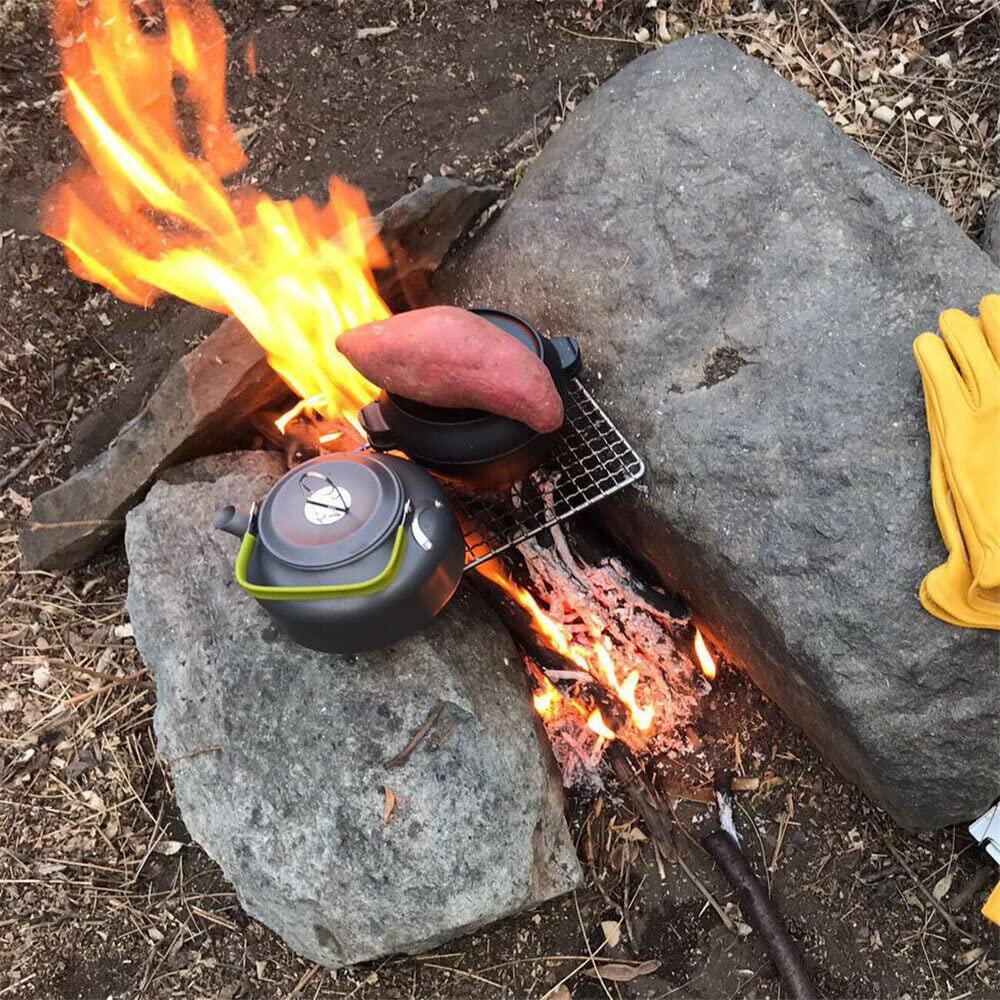 2 Pcs Barbecue Grill Grate Foldable Cooking Grates for Rack Silver