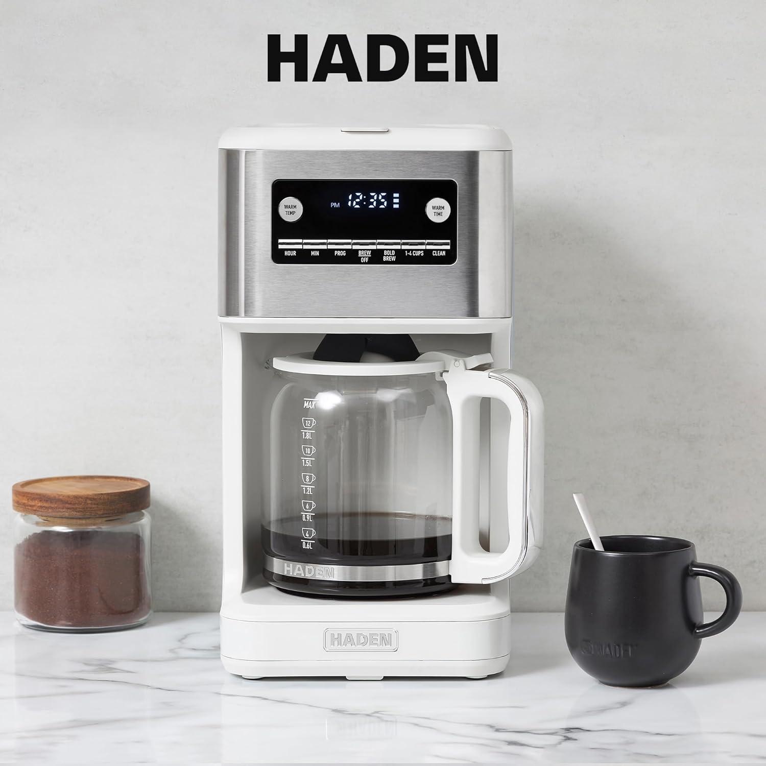 HADEN Generous Brew White 14-Cup Drip Coffee Maker