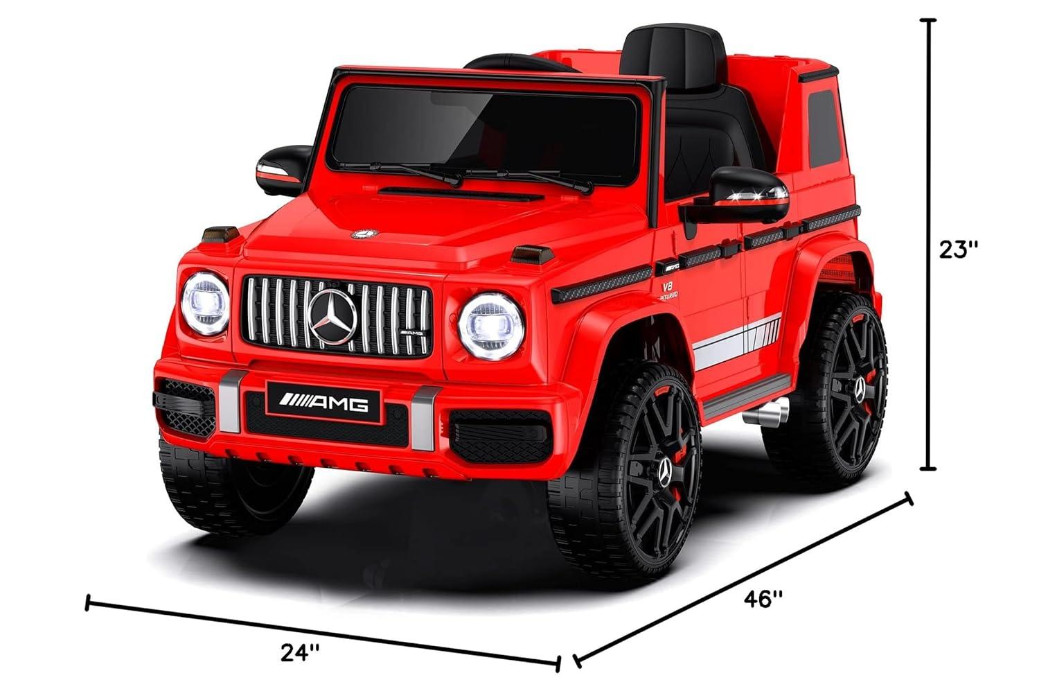 ANPABO ANPABO 24V 4WD Licensed Mercedes-Benz G63 Ride On Kids Car, Remote Control with Low Battery Voice Prompt