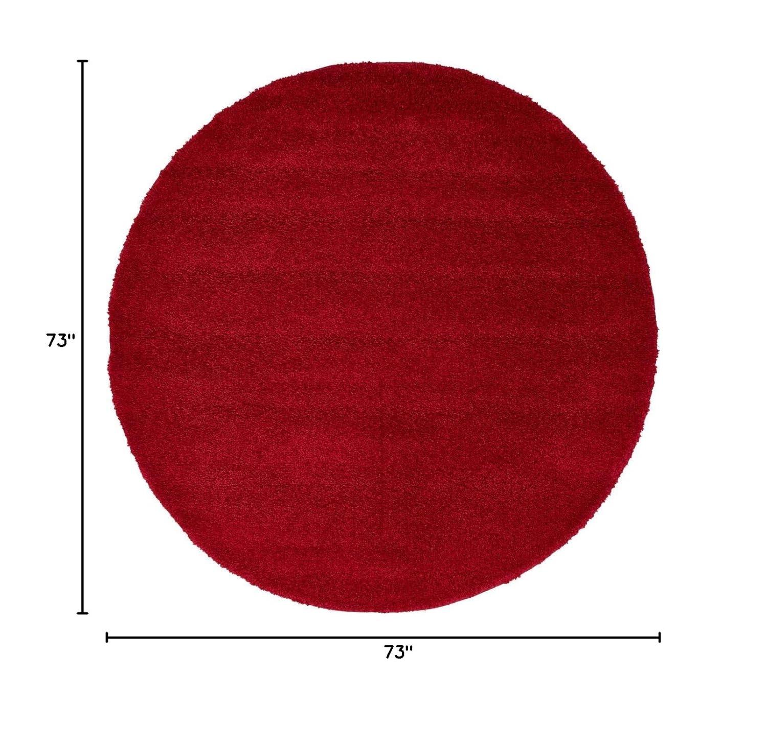 Unique Loom 6' 0 x 6' 0 Solo Calabasas Red Area Rug