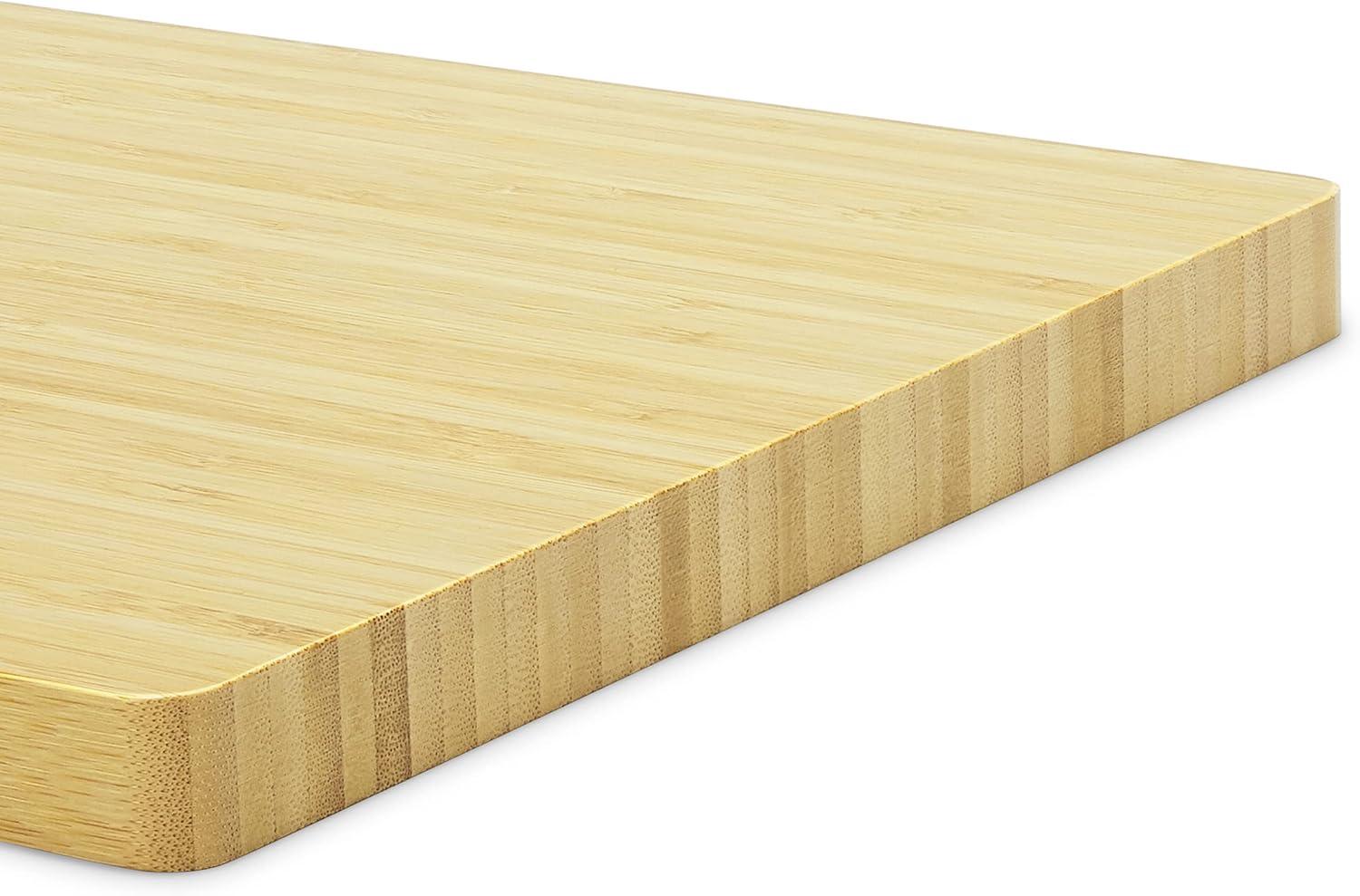Makerflo Bamboo Wood Cutting Board 14 x 10 Inches - 1 Pc Ideal for Laser Engraving