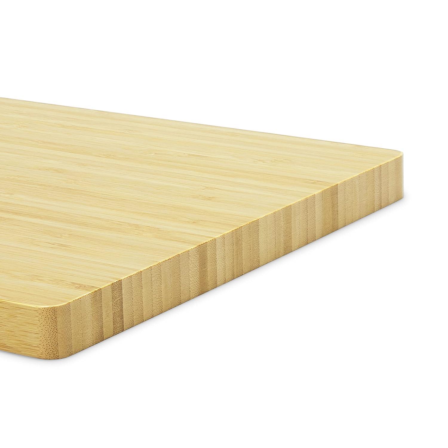 Makerflo Bamboo Wood Cutting Board 14 x 10 Inches - 1 Pc Ideal for Laser Engraving