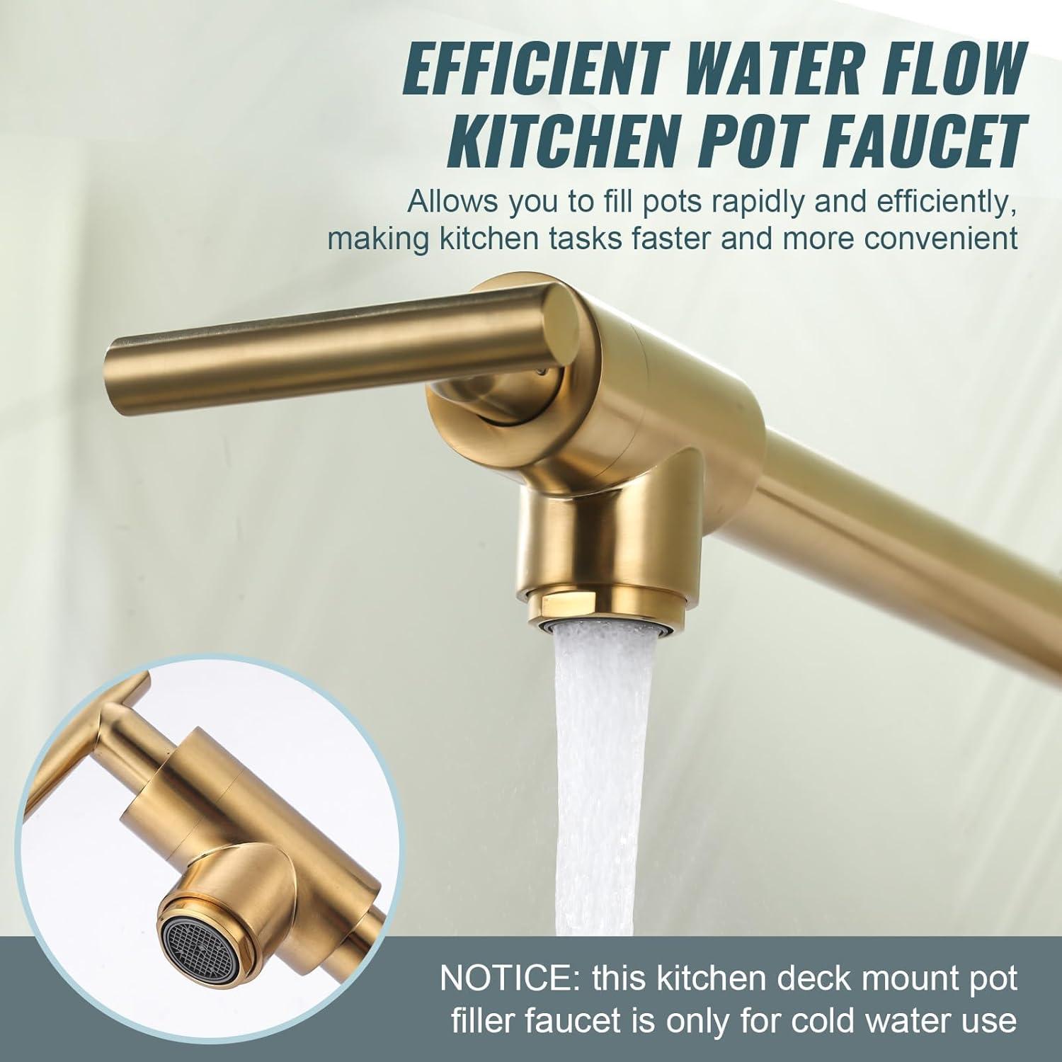 Cedar CASAINC 1.8 Flow Pot Filler Kitchen Faucet with 2 Handle