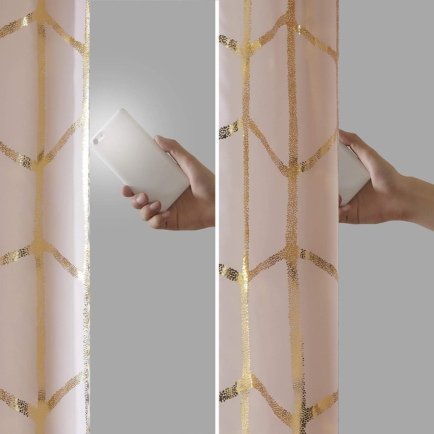 Intelligent Design Raina Geometric Total Blackout Grommet Single Curtain Panel