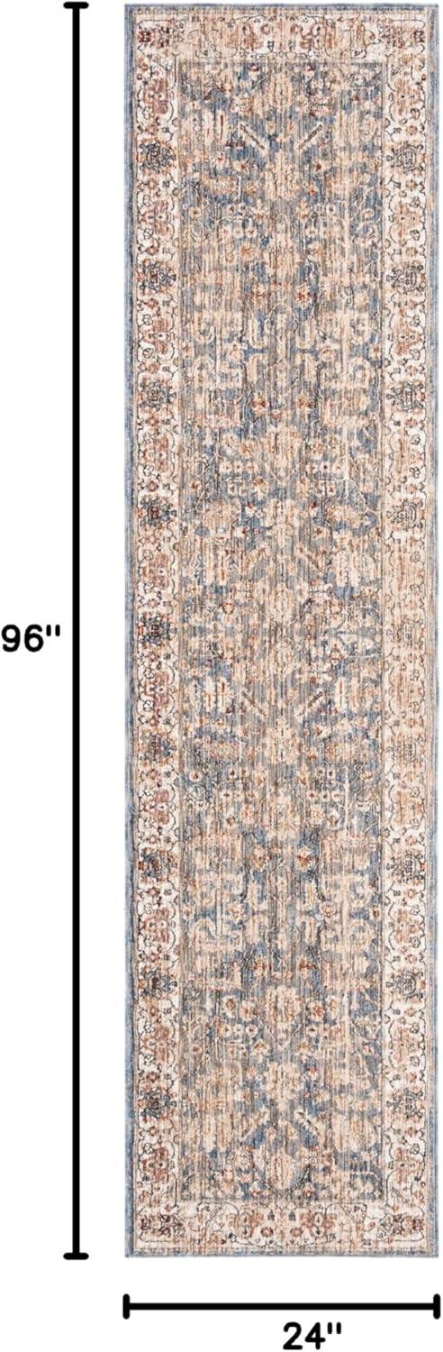 Heirloom HRL704 Power Loomed Runner Rug - Light Blue/Ivory - 2'x8' - Safavieh.