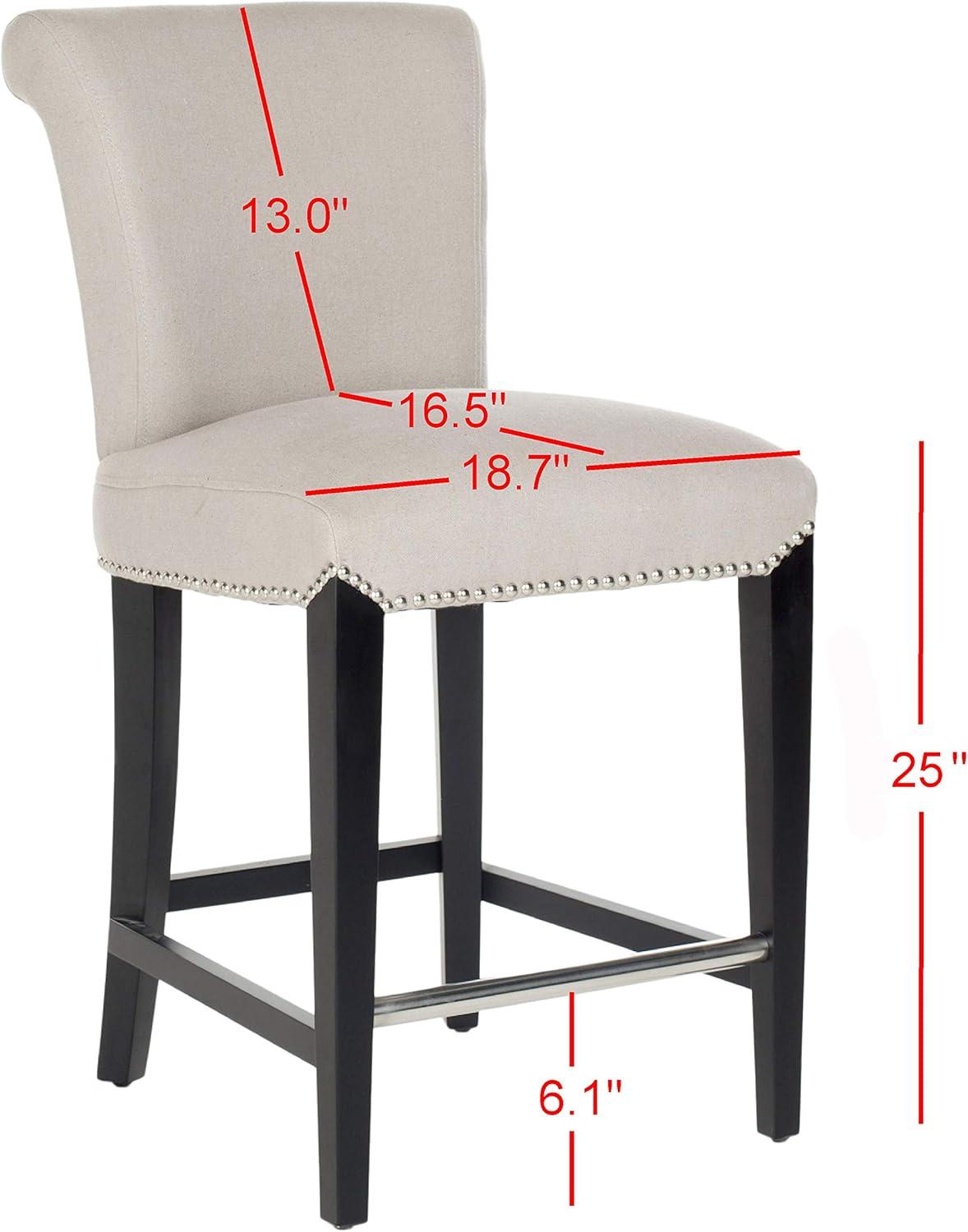 Darby Home Co Bowie Upholstered Counter Stool with Solid Wood Frame