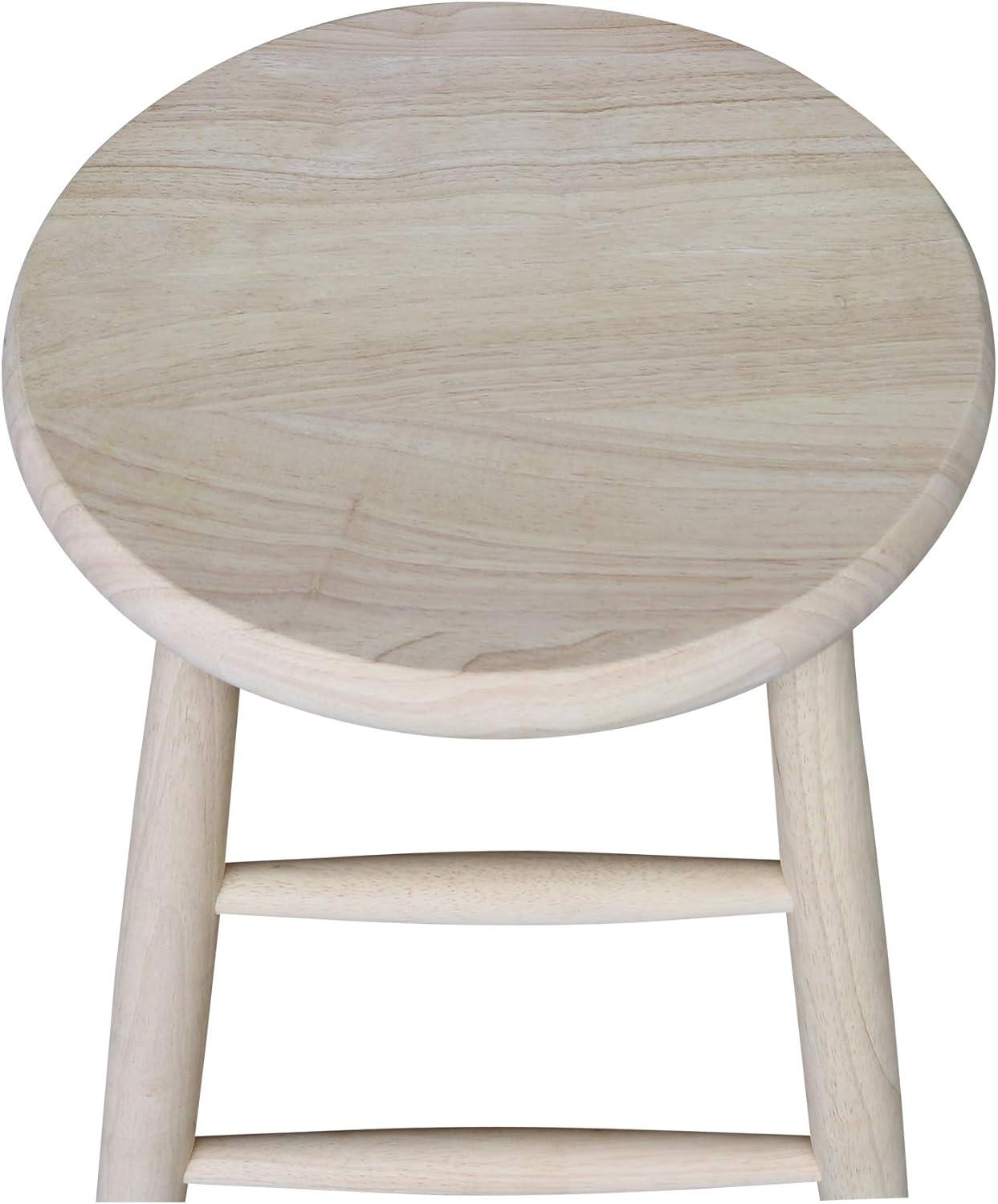 24&#34; Scooped Seat Counter Height Barstool Unfinished - International Concepts