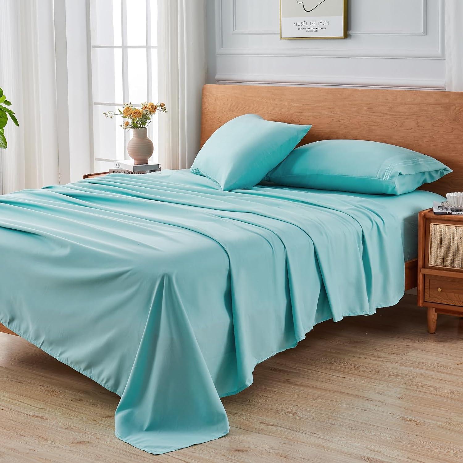 Aqua Queen Ultra-Soft Microfiber Deep Pocket Sheet Set