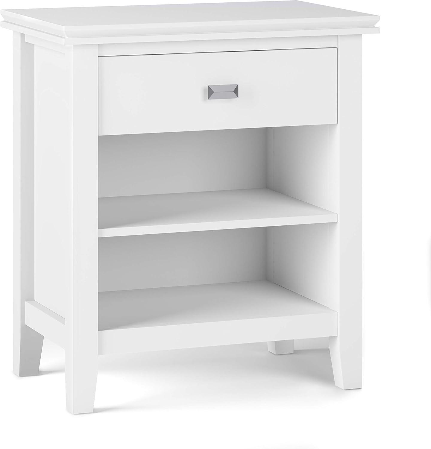 Simpli Home Artisan 24"W Solid Wood Nightstand with Drawer and Shelves