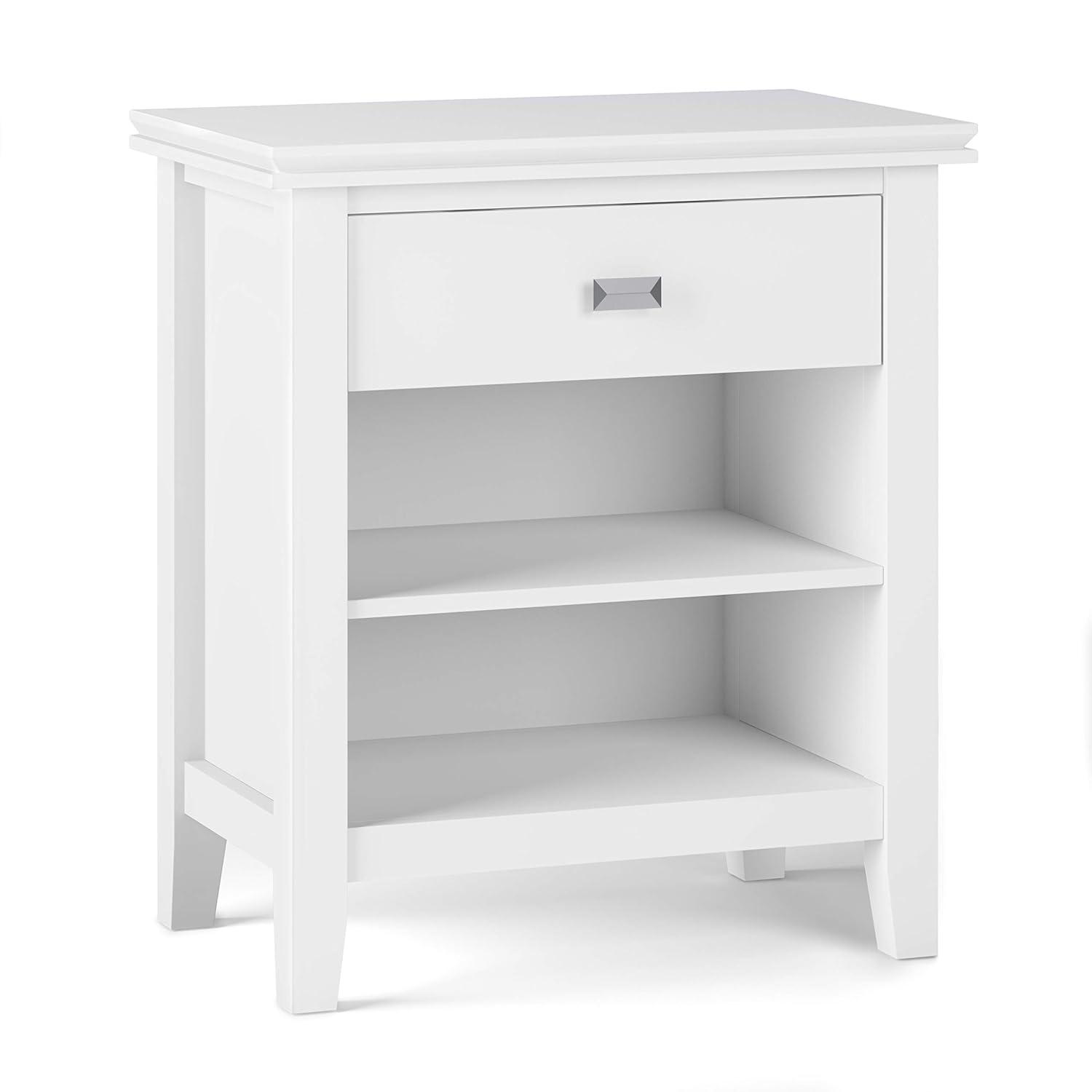Simpli Home Artisan 24"W Solid Wood Nightstand with Drawer and Shelves