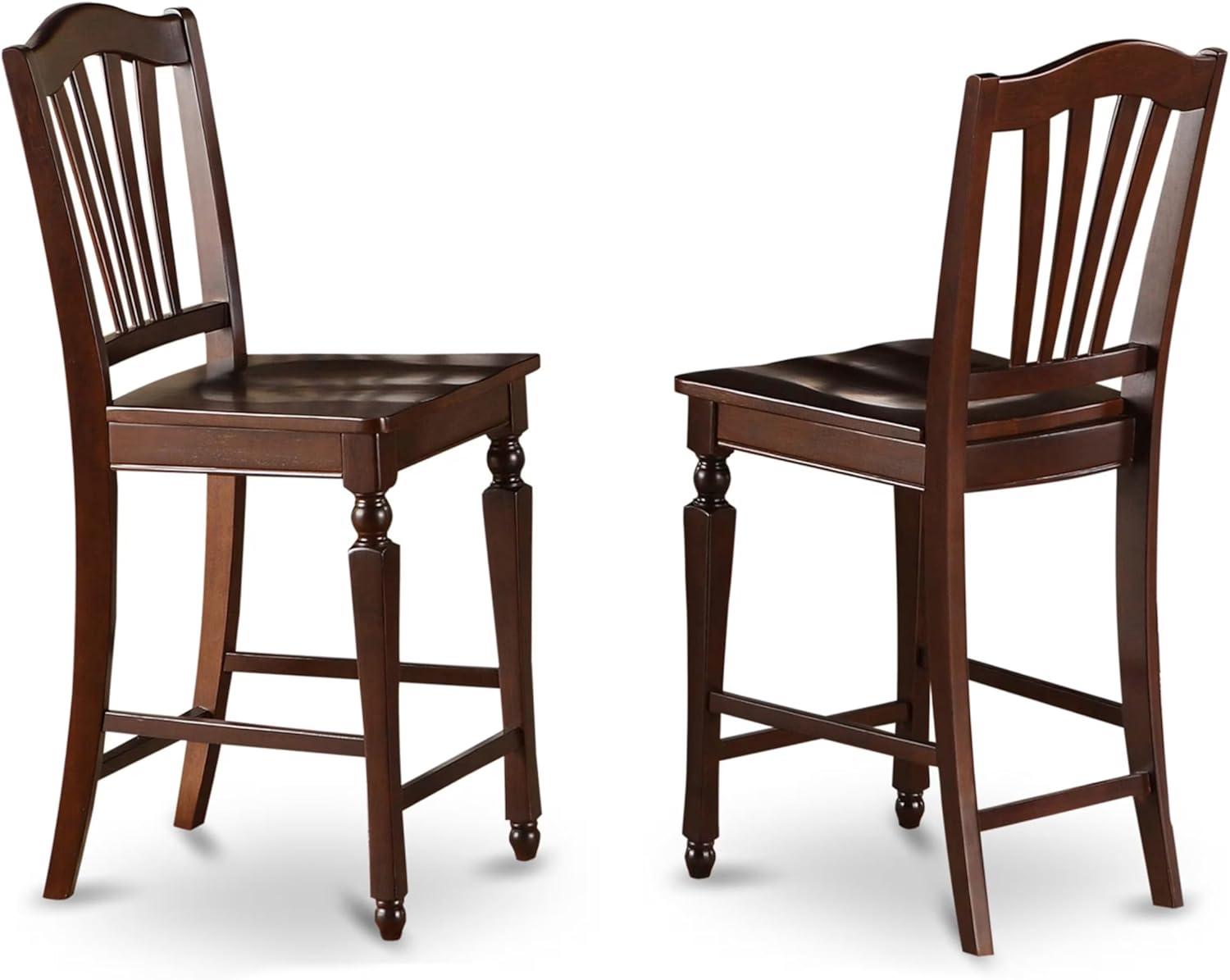 East West Furniture Chelsea 7 Piece High Splat Dining Table Set