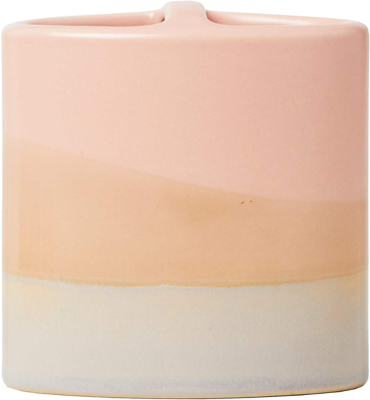 Saturday Knight Ltd Alanya Blush And Nautral Bath Toothbrush Holder - 4.25x2.31x4.49", Blush