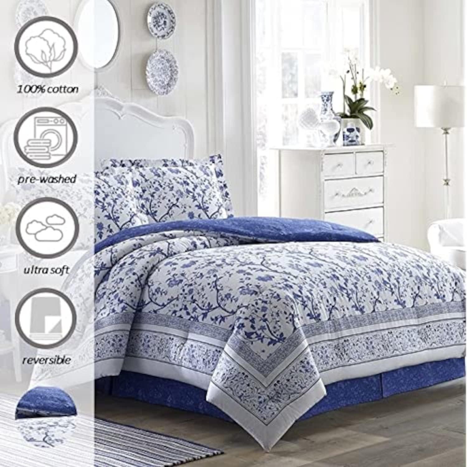 Charlotte Reversible Duvet Cover Set Blue - Laura Ashley