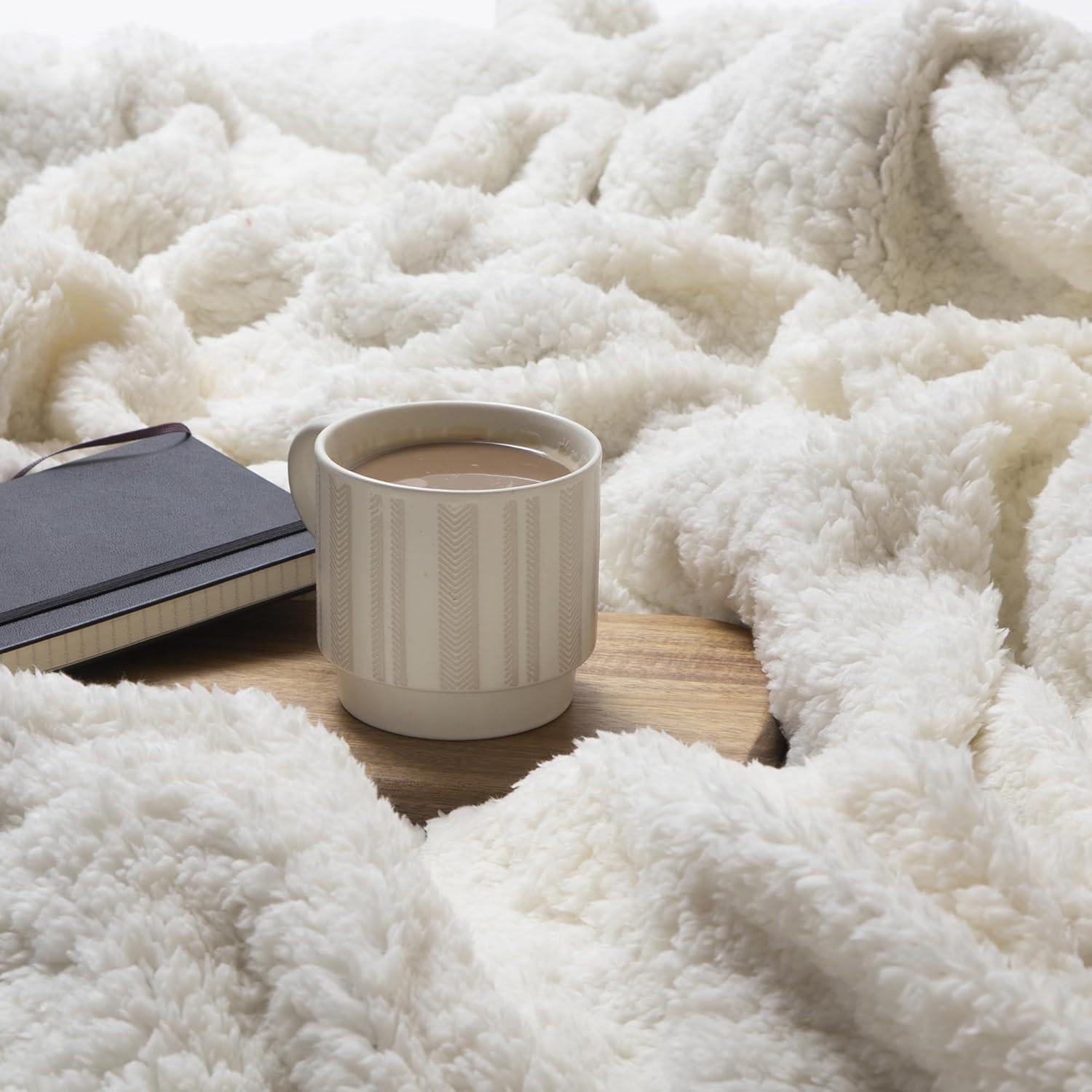 CARSTENS, INC. Ultra Premium Super Soft Plush Sherpa Fleece Oversized Throw Blanket 54" x 68", Hinterland