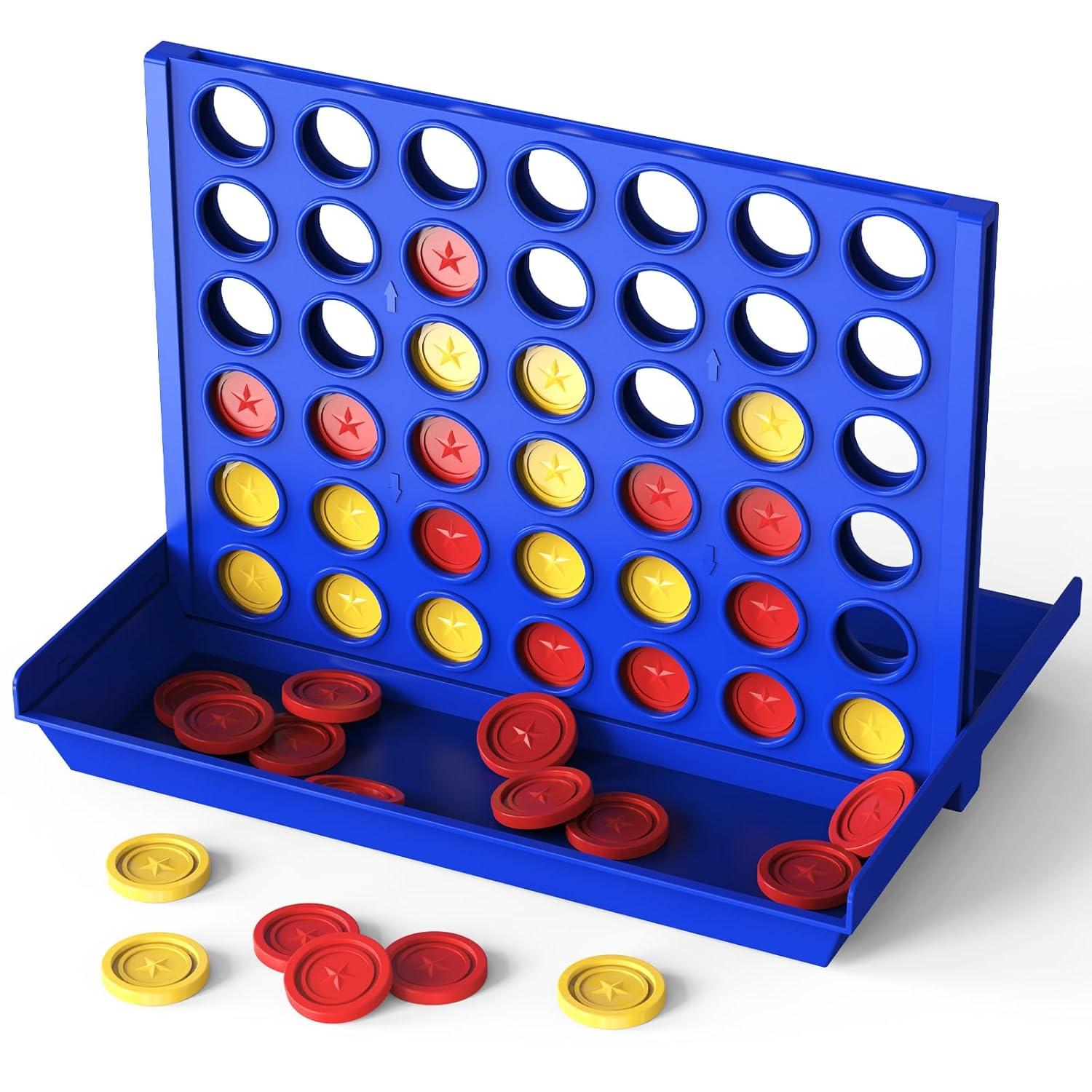 FNNMNNR Four in a Row Line Up 4 Gaming Fun Set  Travel Portable Convenient Size  Classic Fun Educational Family Games