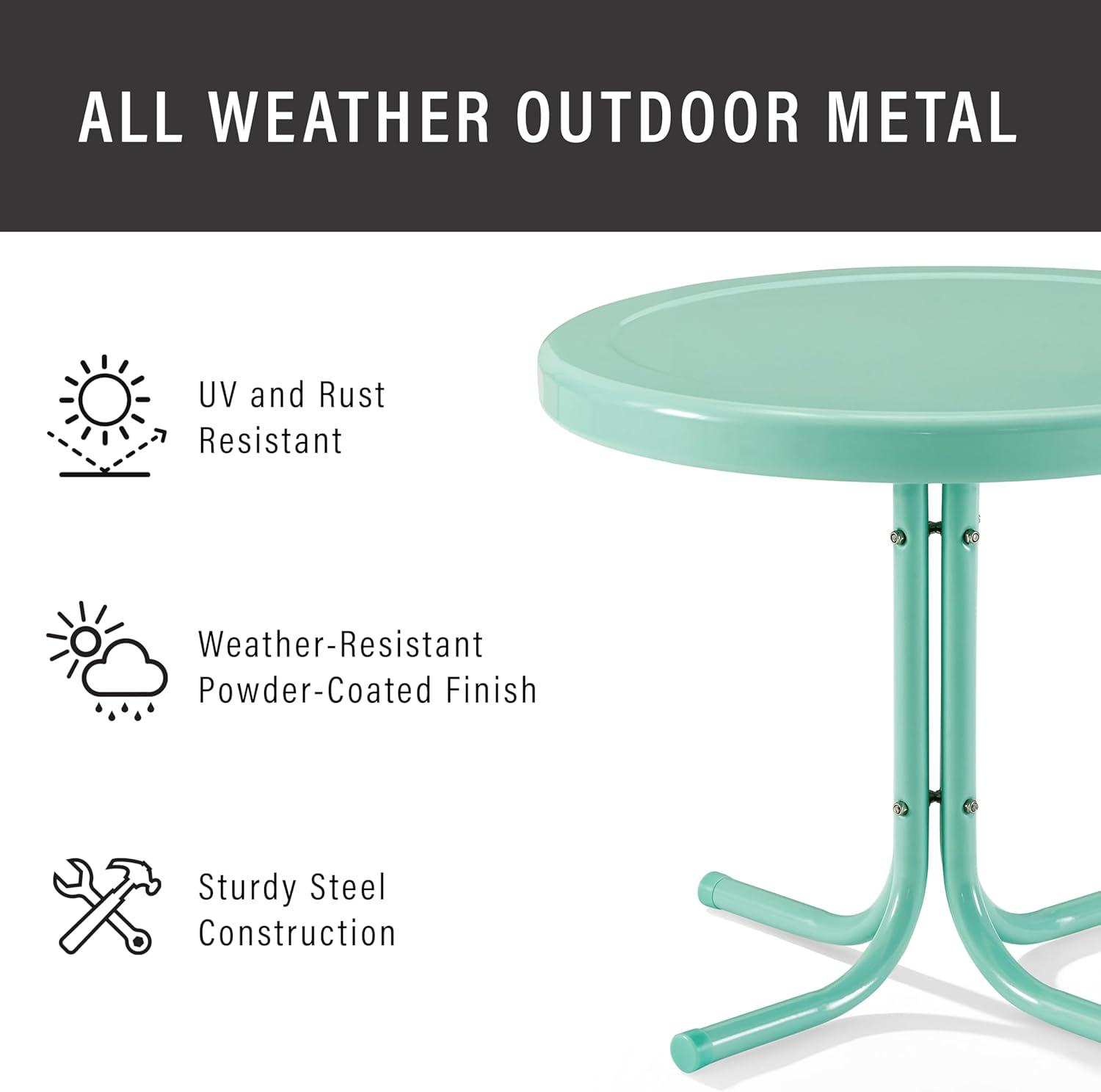 Crosley Retro Metal Patio Side Table