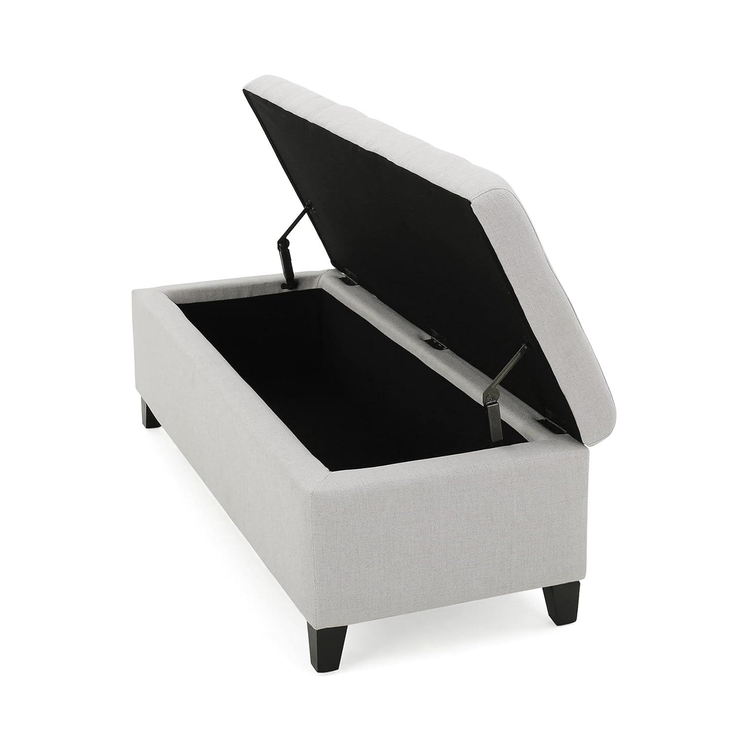 Mission Storage Ottoman - Light Gray - Christopher Knight Home