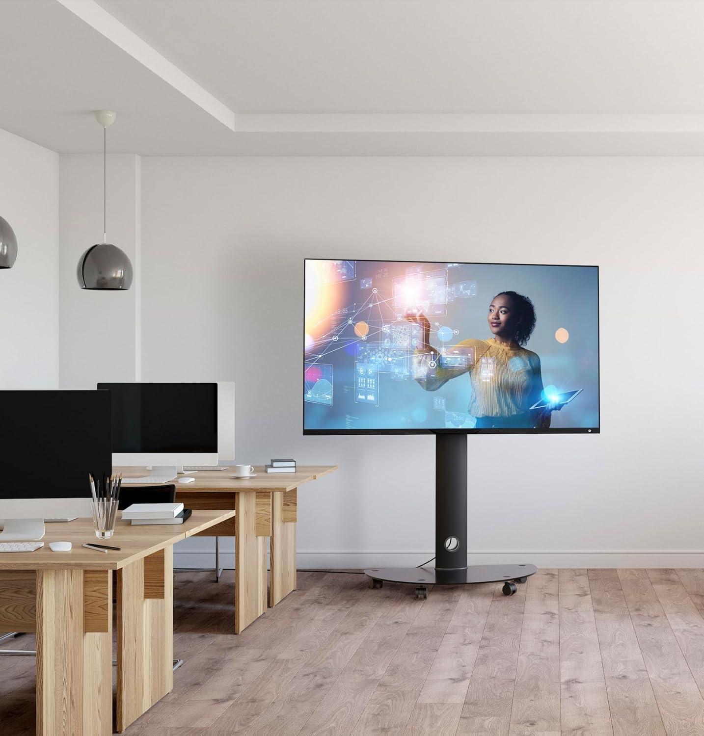 Promounts ProMounts Premium Rolling TV Stand with Swivel for 32"-72" Screens Holds up to 88 Lbs