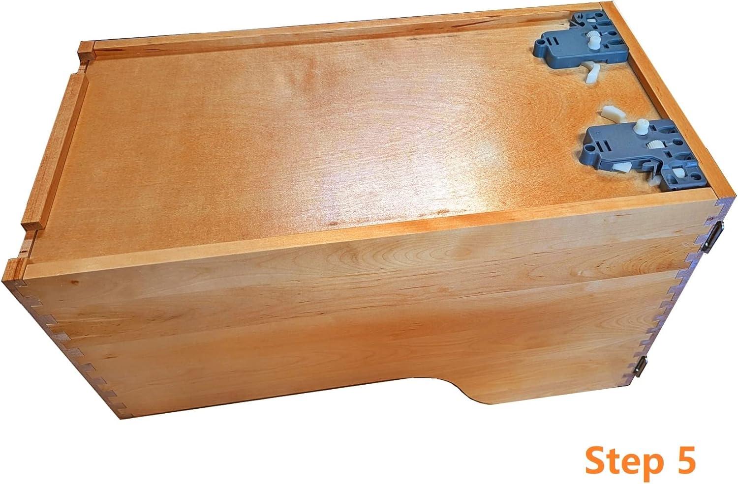 D.I.Y Kitchen Pull Out Trash Can System Wooden Frame Rollout Cabinet Organizer 11''Width (Trash Can Not Included)