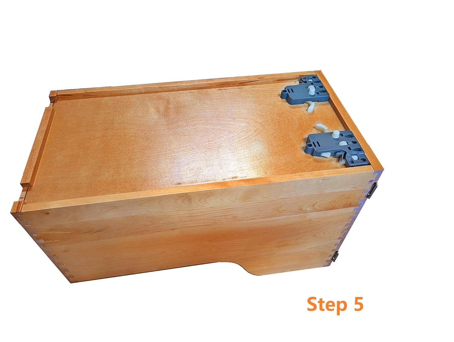 D.I.Y Kitchen Pull Out Trash Can System Wooden Frame Rollout Cabinet Organizer 11''Width (Trash Can Not Included)