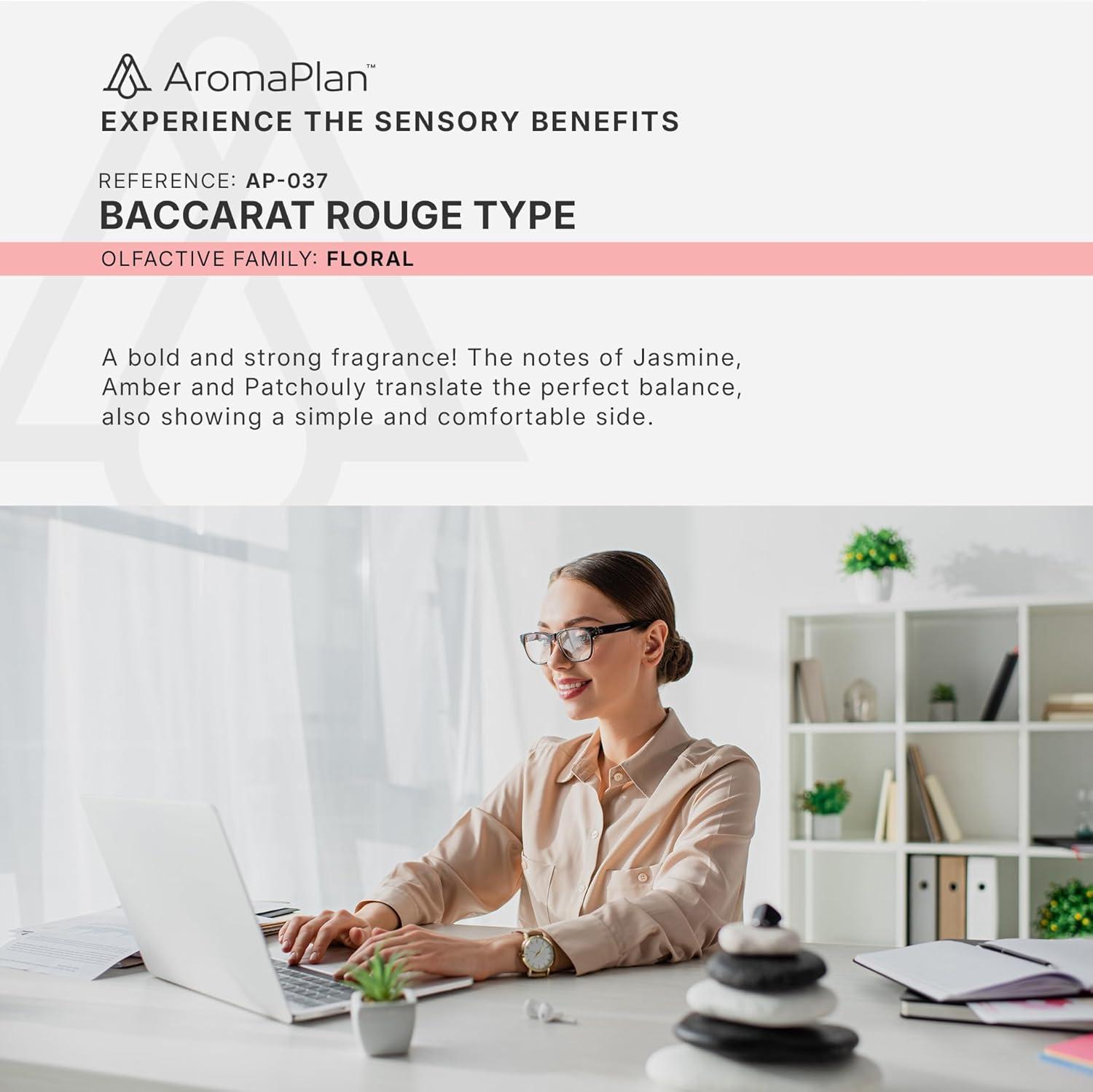 AromaPlan Baccarat Rouge Aroma Oil | Natural & Vegan Diffuser Oil for Aromatherapy (5 fl oz, 148 ml)