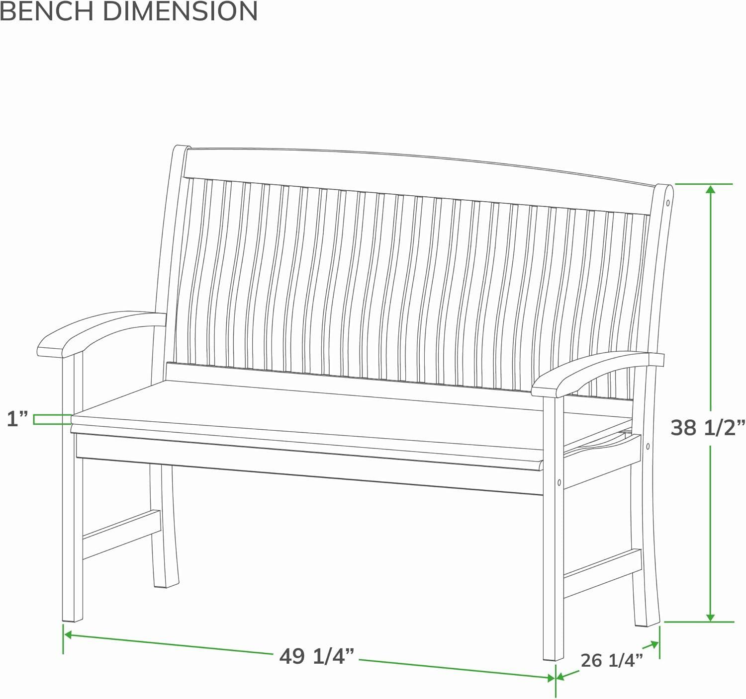 Cambridge Casual 6pc Caterina Teak Wood Outdoor Dining Set with Beige Cushion: Weather-Resistant, 2" Umbrella Hole, Galvanized Steel Hardware