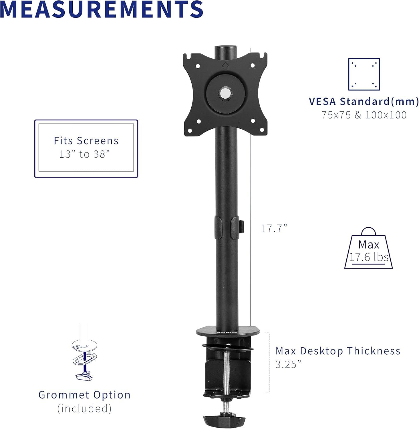 Vivo Single Monitor Desk Mount