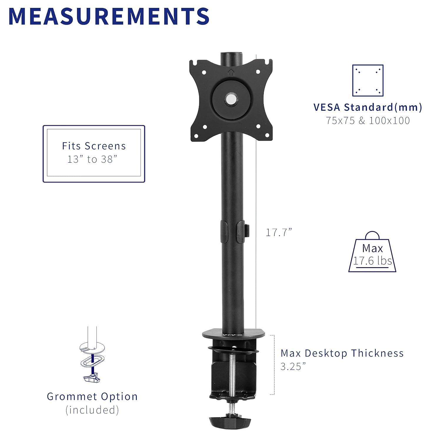 Vivo Single Monitor Desk Mount