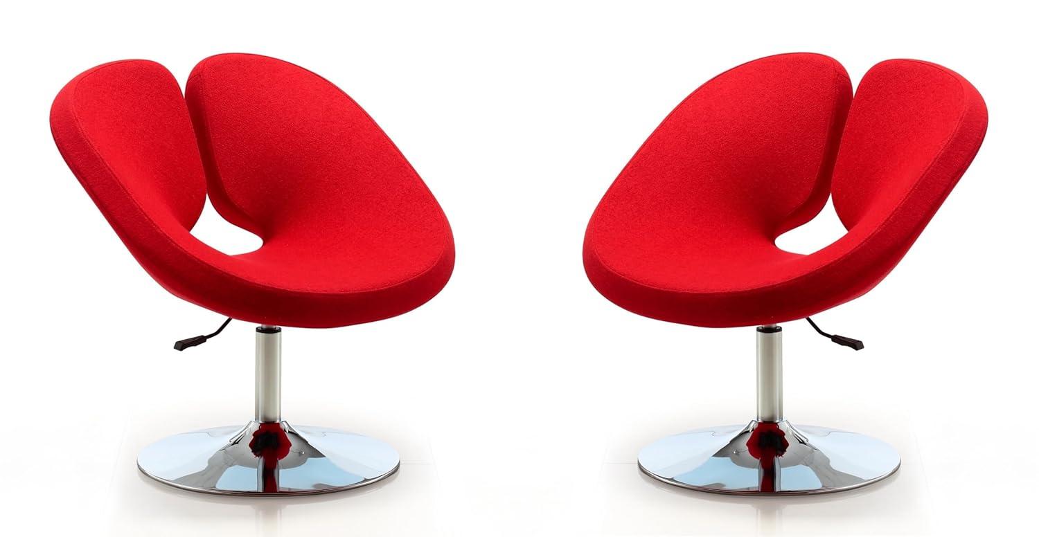 Upper Square™ Mori Upholstered Swivel Barrel Chair (Set of 2)