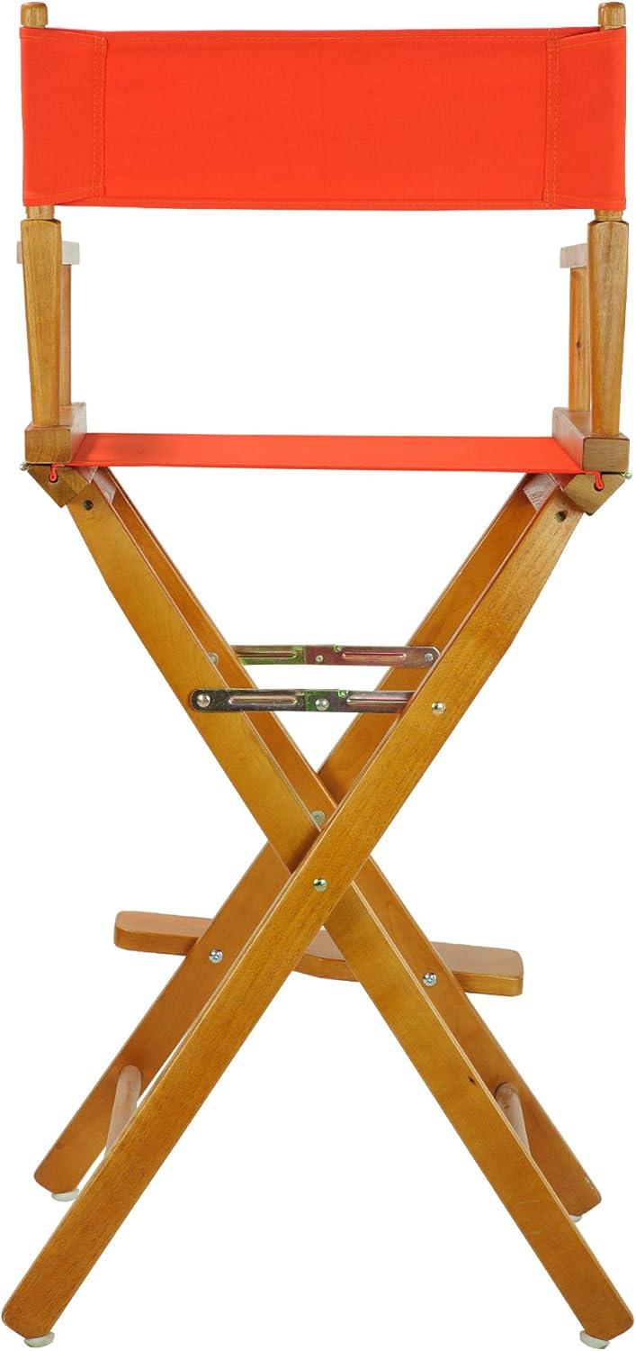 Honey Oak Frame 30" Director's Chair with Orange Canvas