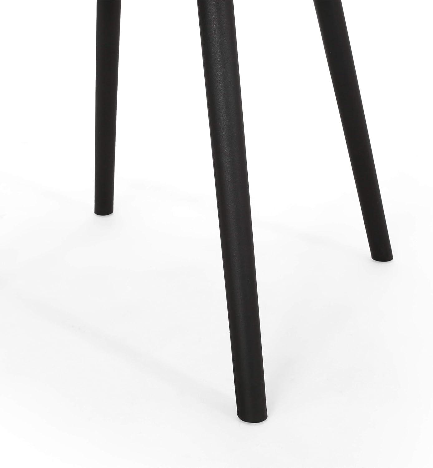 Christopher Knight Home Poppy Modern Resin Dining Chairs, Black