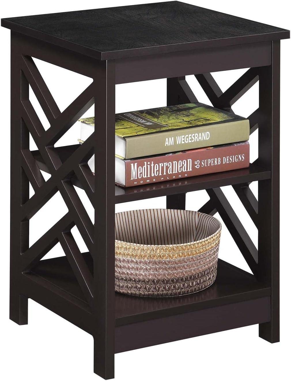 Convenience Concepts Titan End Table with Shelves, Multiple Finishes