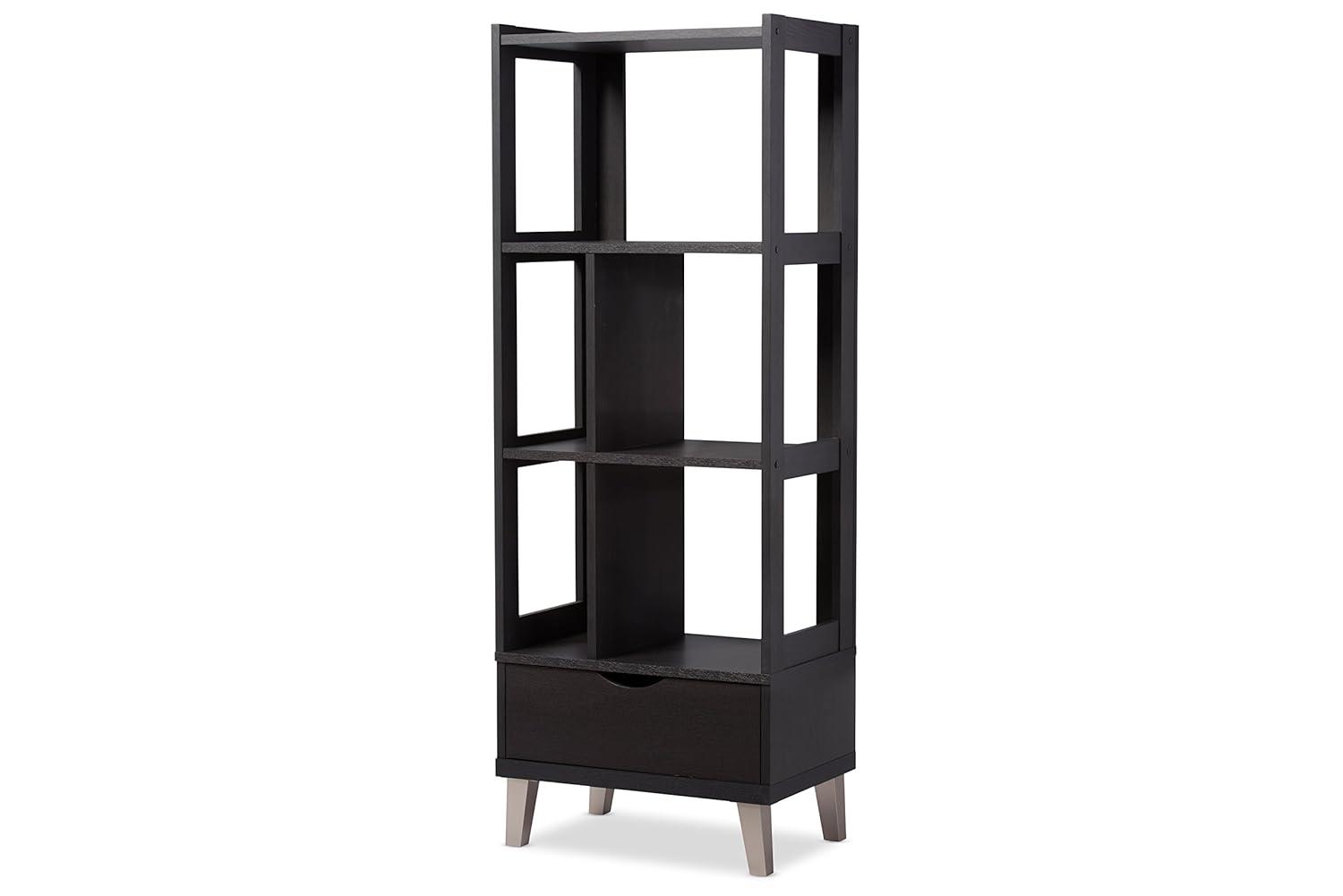 Baxton Studio Kalien Bookcase in Espresso