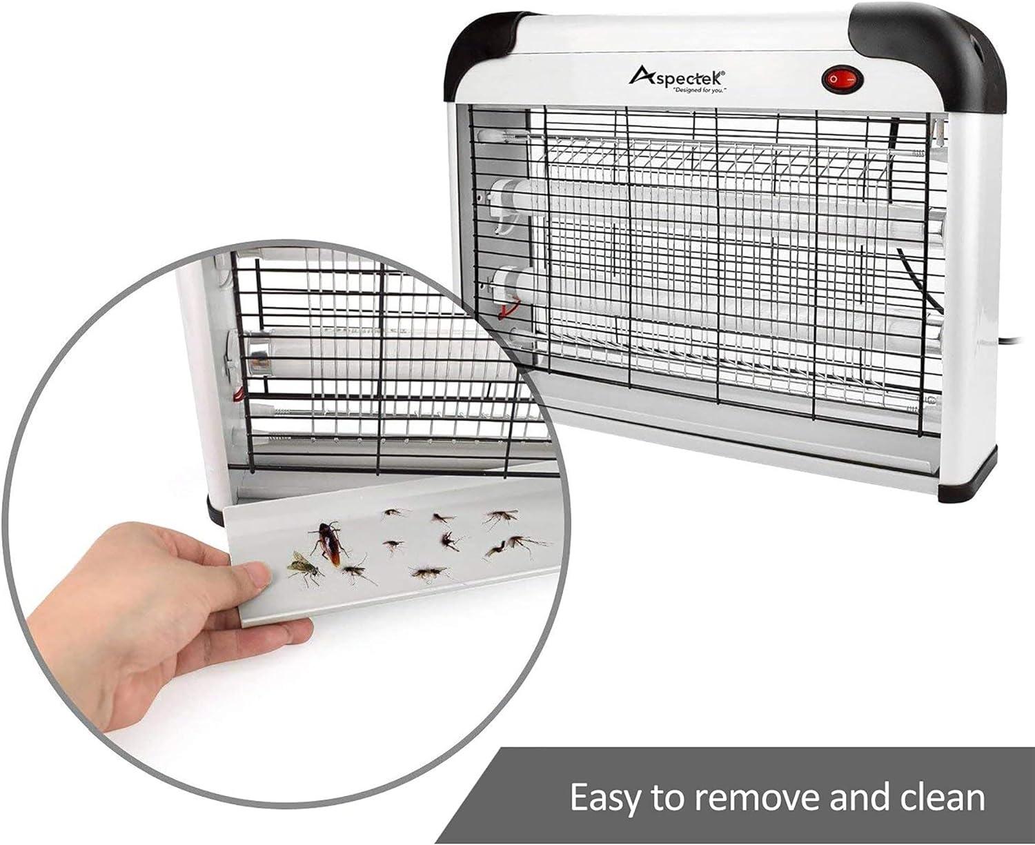 Aspectek 20W Electric Indoor Bug Zapper, Mosquito, Moth, Wasp, Insect Killer, Fly Zapper, Bug Lamp Light for Home, Restaurant, Office Use with Protection Mesh Film. Efficient & Effective