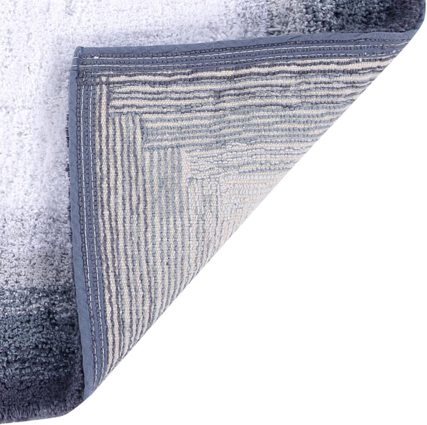 Better Trends Torrent 100% Cotton Tufted Non- Slip Backing Bath Rug 24" x 40" Rectangle - Gray