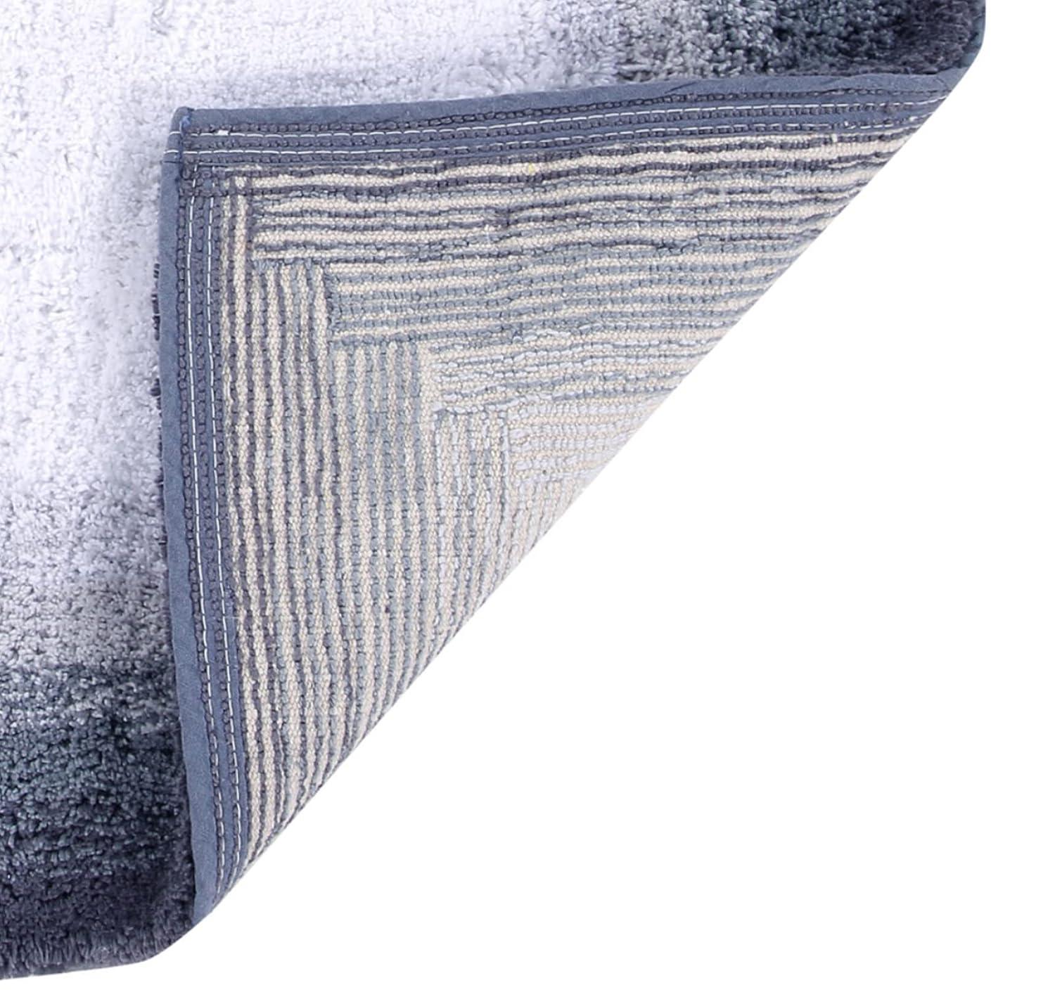 Better Trends Torrent 100% Cotton Tufted Non- Slip Backing Bath Rug 24" x 40" Rectangle - Gray
