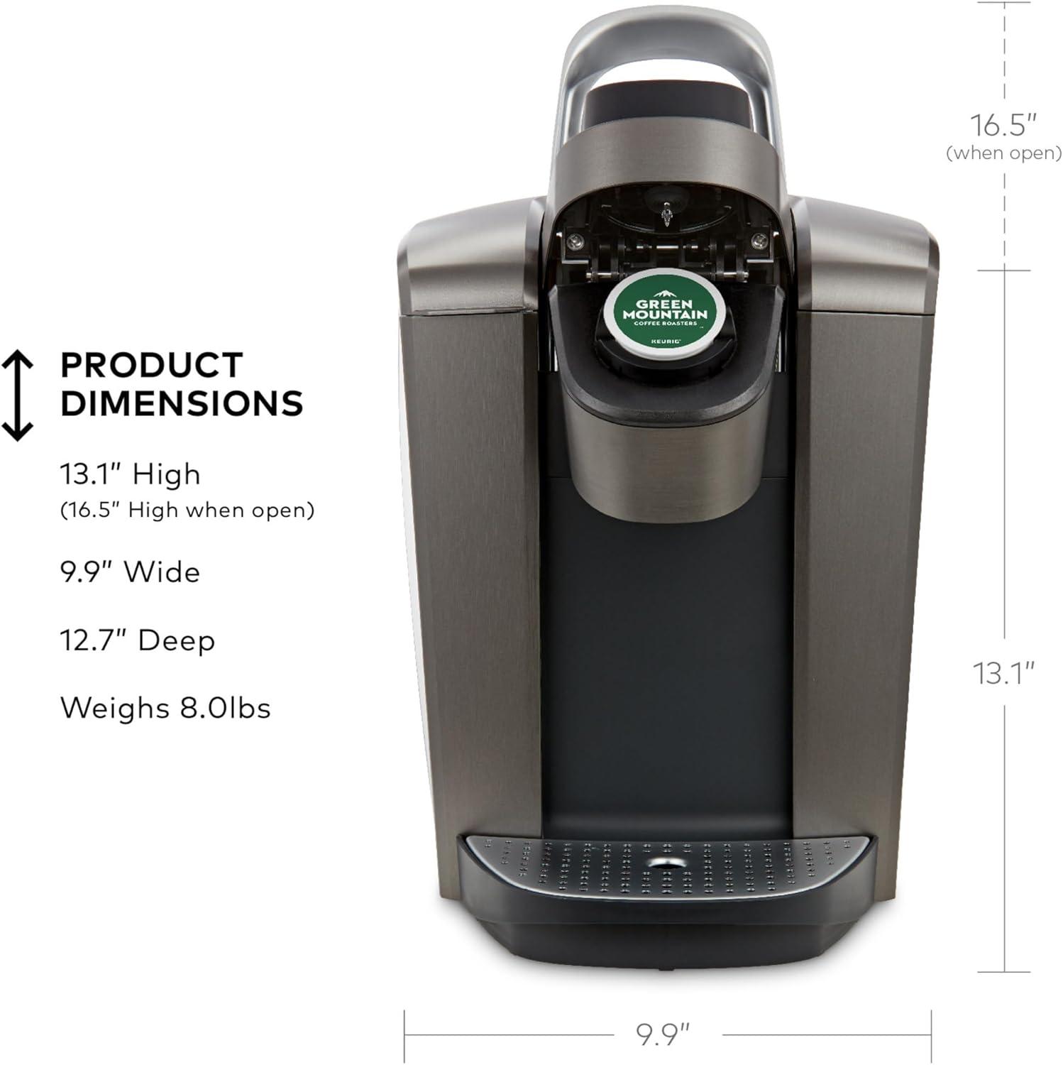 Keurig K-Elite Single-Serve K-Cup Pod Coffee Maker with Iced Coffee Setting - Brushed Slate: 75 oz Capacity, Electric, Dishwasher-Safe Parts