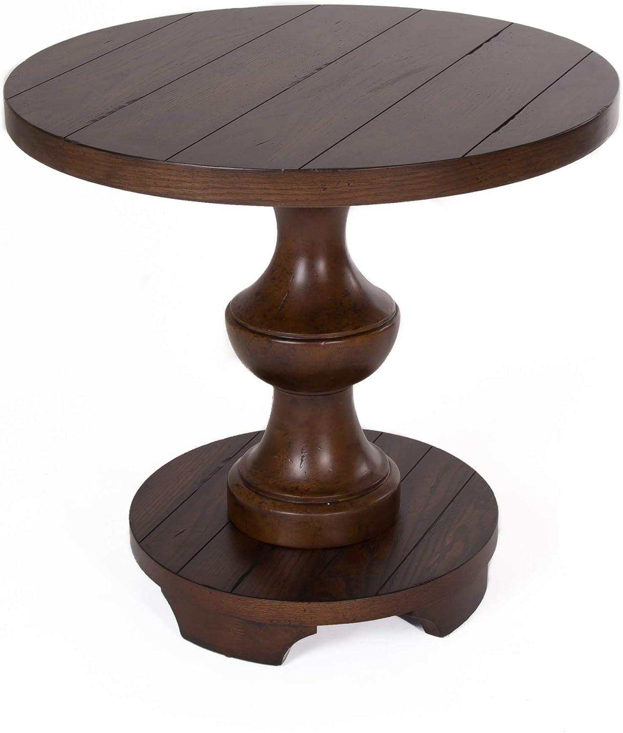 Sedona Kona Brown 26" Round Wood Traditional End Table