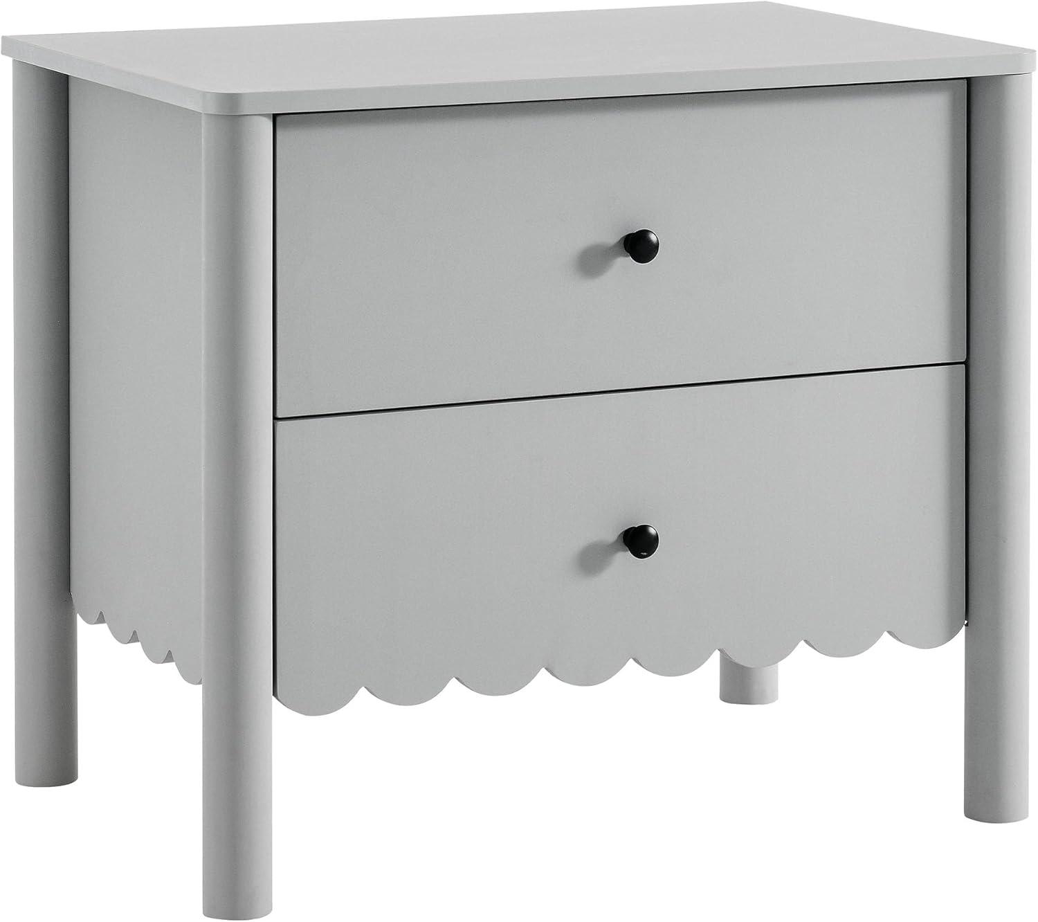 Modway Emmeline Scalloped 2-Drawer Nightstand