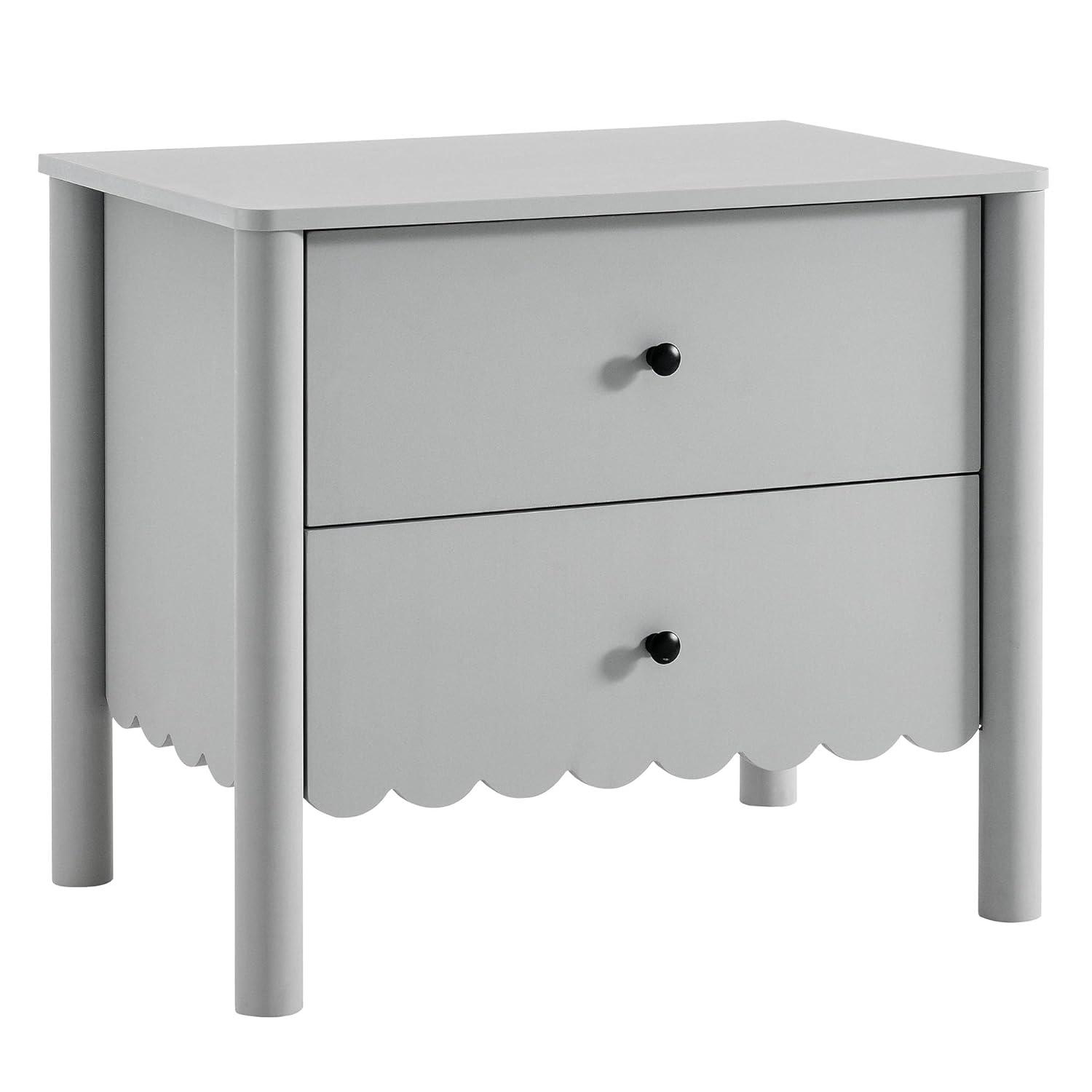 Modway Emmeline Scalloped 2-Drawer Nightstand