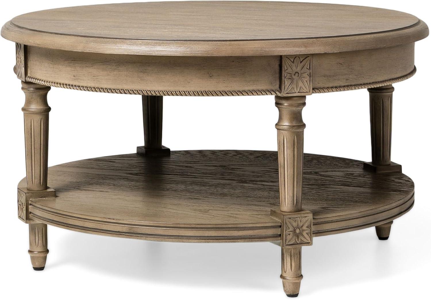 Maven Lane Pullman Round Wooden Coffee Table