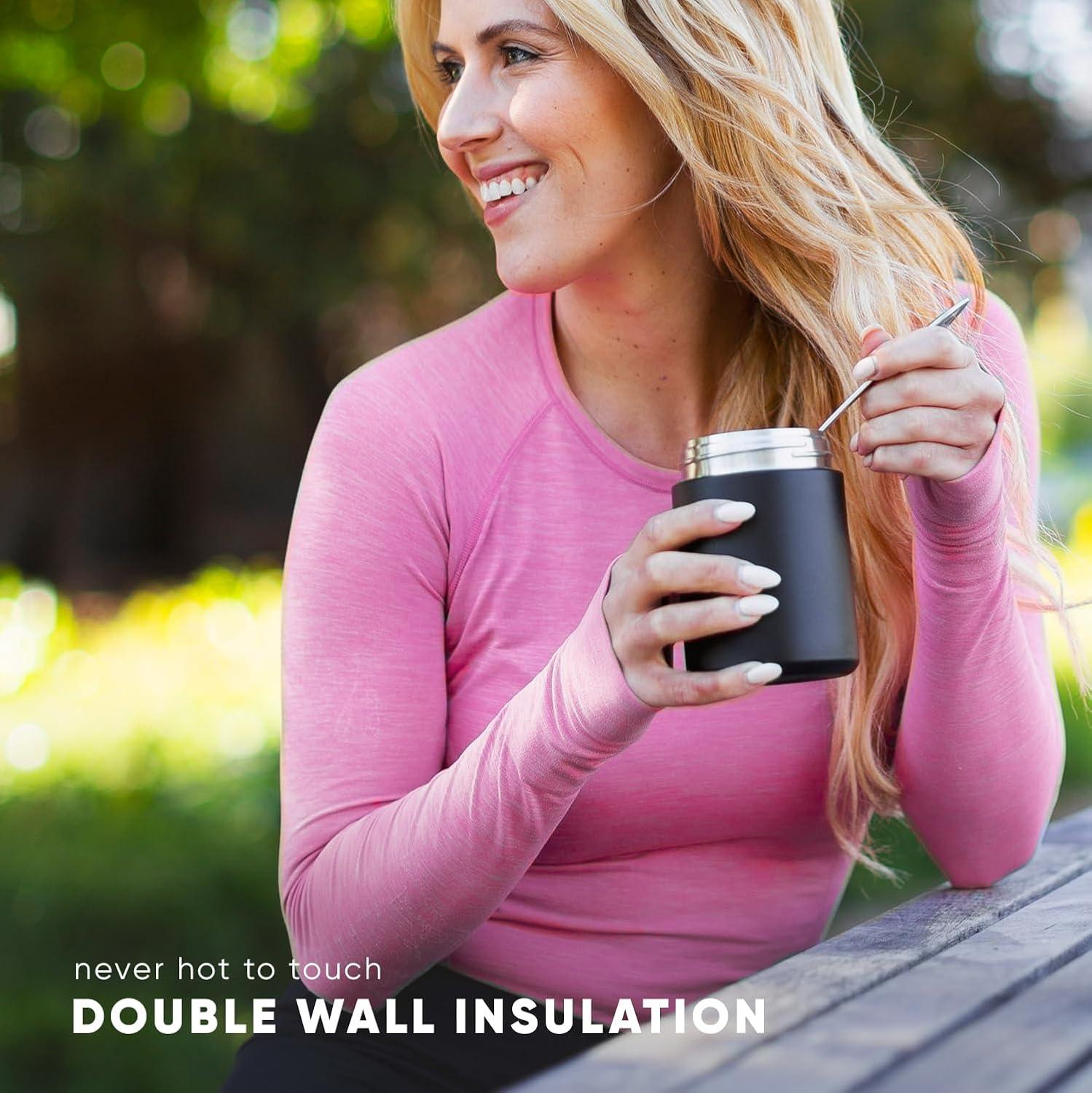 SIMPLE MODERN Food Jar w/ Handle Lid Double Wall Insulated 12 oz Ombre Sorbet