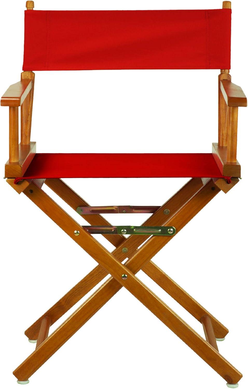 "18" Director's Chair Honey Oak Frame-Red Canvas"