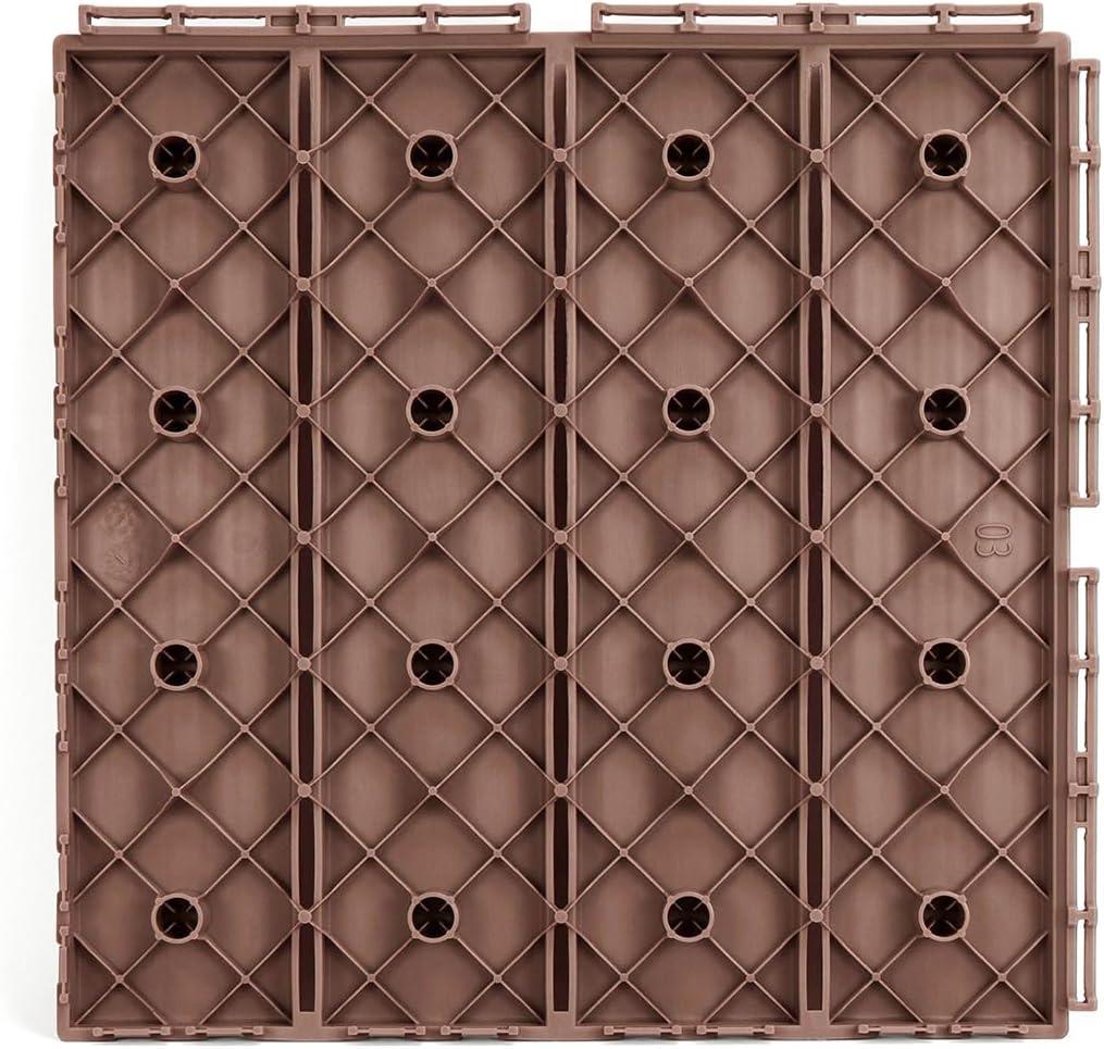 36.75'' L x 36.75'' W Plastic Interlocking Deck Tile