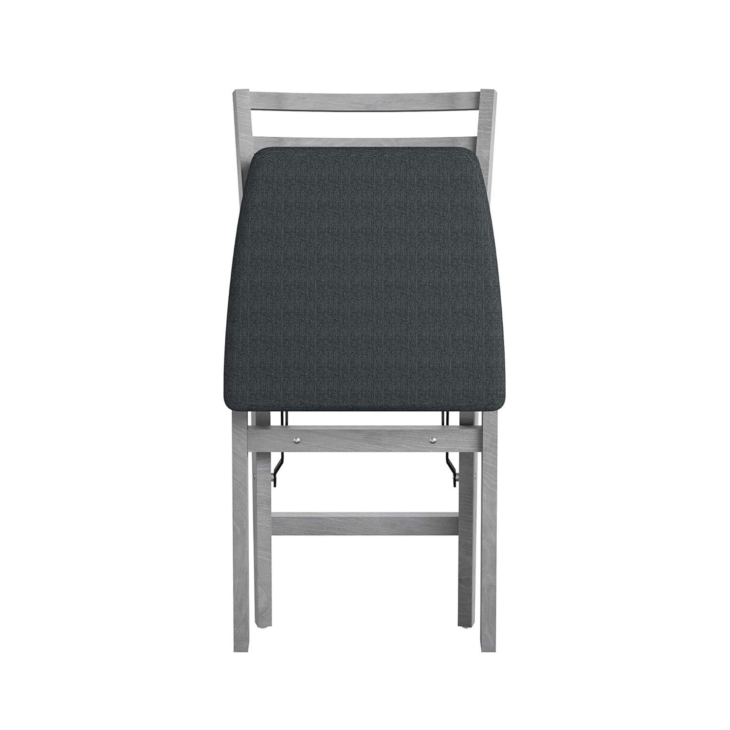 COSCO COSCO Contoured Back Wood Folding Chair with Fabric Seat (Set of 2)