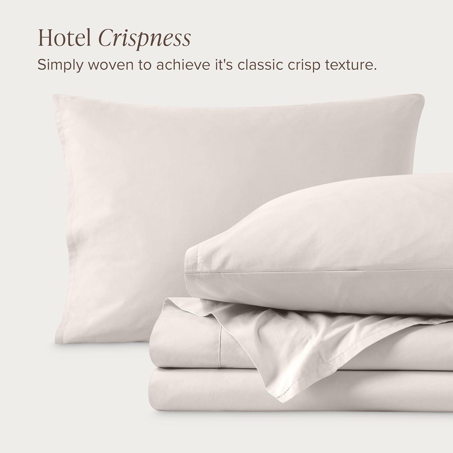 Bare Home 100% Cotton Percale Sheet Set