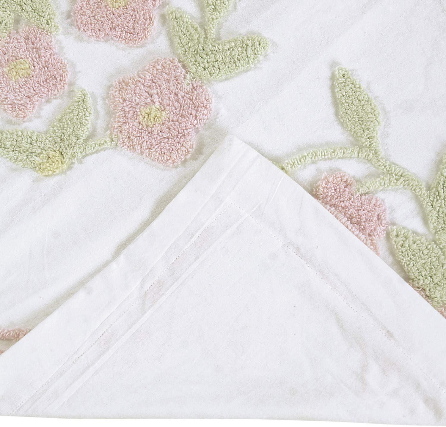 Better Trends Bloomfield 100% Cotton Pillow Sham 22" x 27" Floral Pattern Machine Washable All Season Pillow Cover